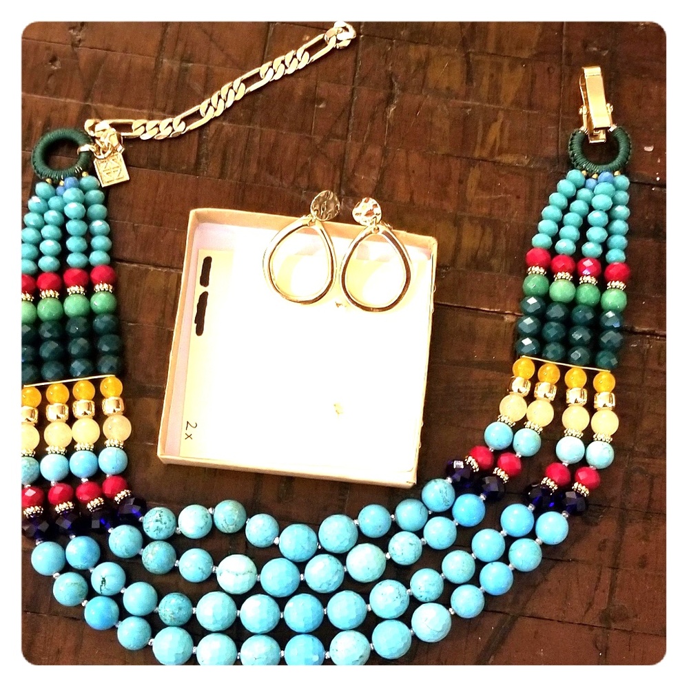 Zenzii necklace & Anne Klein earrings
